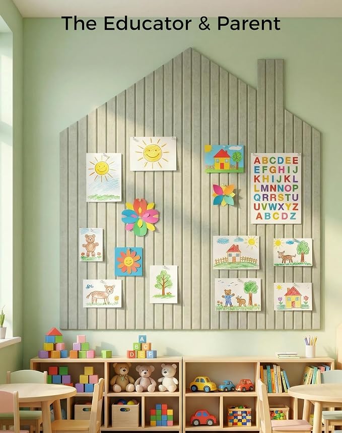 Aothia 12-Pack Felt Bulletin Board Tiles 48"x36", Modular Pin Board - Image 8
