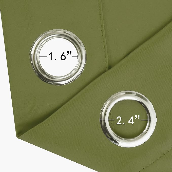 LEMOMO Blackout Curtains 66 x 95 inch/Olive Green Curtains Set of 2 - Image 6