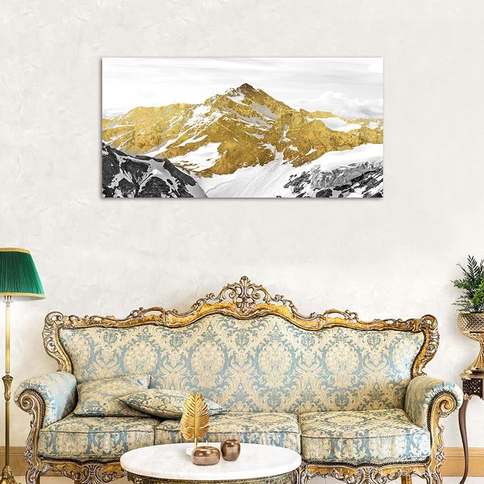 Golden Mountain Canvas Wall Art - Image 2