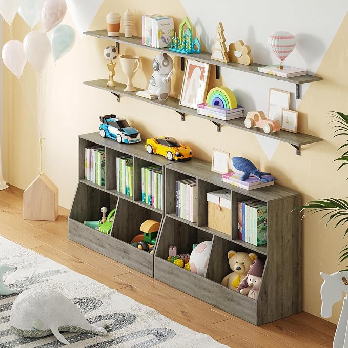 DINZI LVJ Long Wall Shelves, 47.3Inch Wall Mounted Shelves Set of 2, Extra - Image 9
