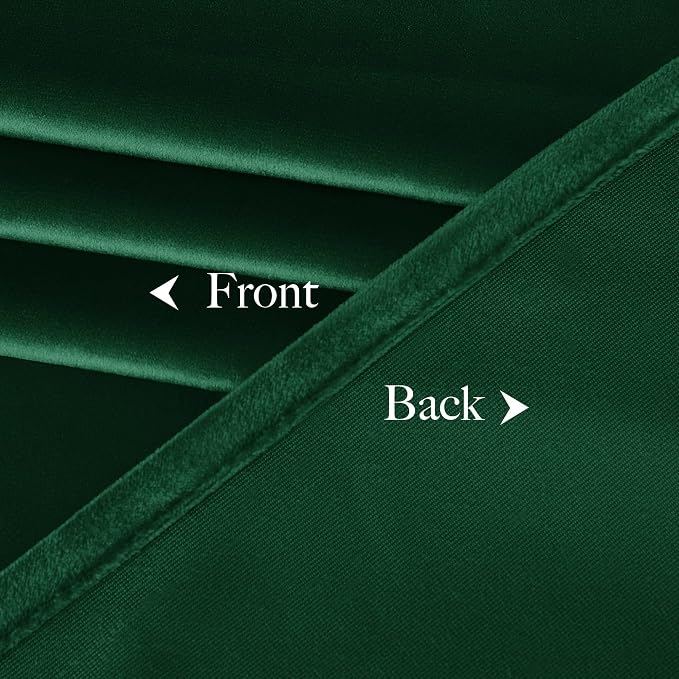 NICETOWN Emerald Green Velvet Curtains 96 inches Long, Home Decoration Thermal - Image 9