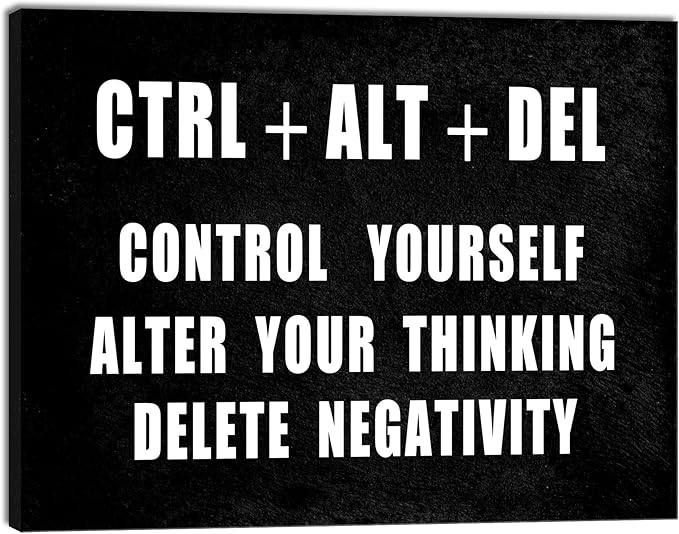 Pyradecor Motivational CTRL+ALT+DEL Classroom Positive Quotes Inspirational by Pyradecor