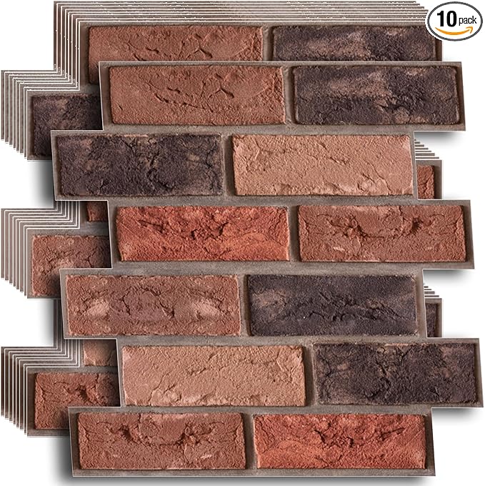 Faux Brick Wall Panels, 3D Wall Panel Peel and Stick, Brick Wallpaper, Faux by Unknown