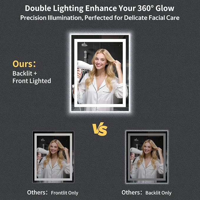 28"x20" LED Bathroom Mirror - Image 3