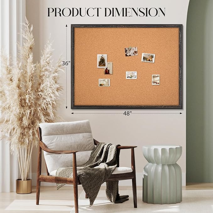 Large Cork Board Bulletin Board - Image 7