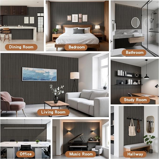 Wood Veneer Sound Panels, 10 Pack 47.2”x23.6” Wall Panels, Decorative Acoustic - Image 8