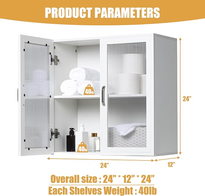 Wall Amount Cabinet for Laundry, Bathroom or Office Storage - Image 2