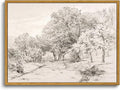 OIQArtOIQ Vintage Landscape Canvas Wall Art Framed Natural Scenery Painting by OIQArtOIQ