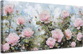 Ardemy Flower Wall Art Canvas Art Wall Decor, Floral Painting Textured Picture by Ardemy