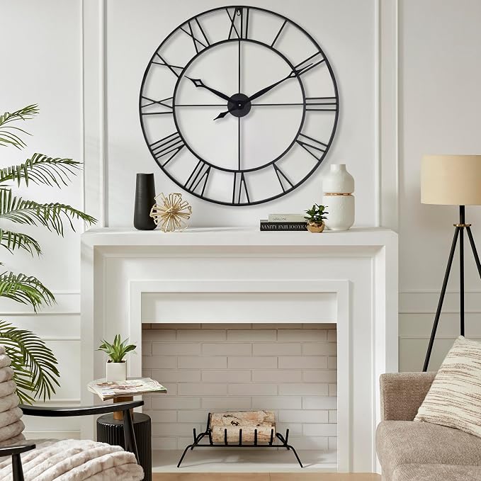 CLXEAST 30 Inch Large Wall Clock Modern, Oversized Roman Numeral Decorative - Image 7