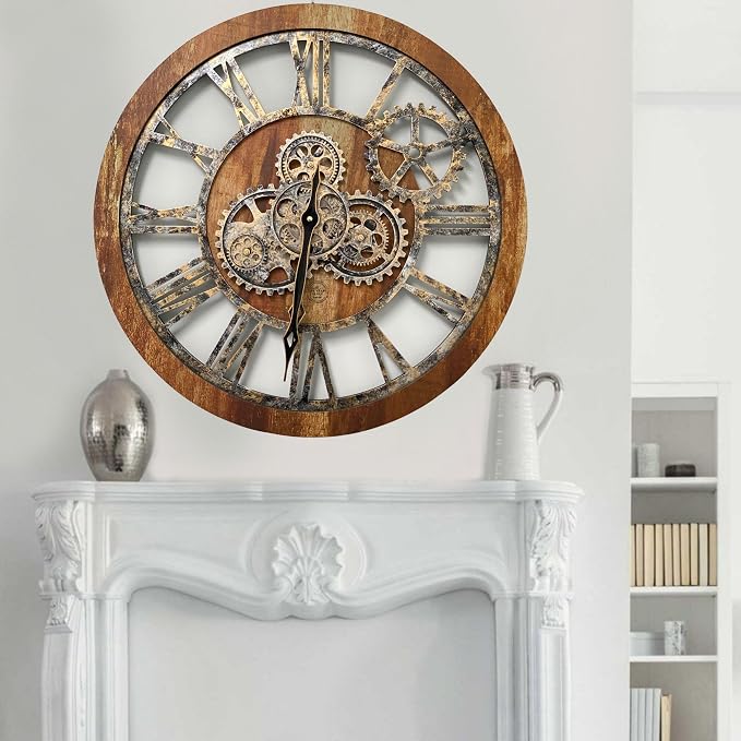 ImprovingLife The Gears Clock The Original Real Moving Gear Wall Clock Vintage - Image 5