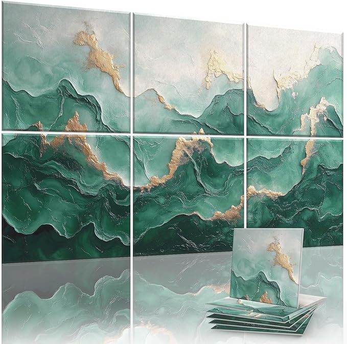 6-Pack Acoustic Wall Panels 72x48 Inch Decorative Acoustic Panels Sound by JaneTech