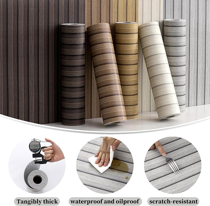 Peel and Stick PVC Slat Wall Panels, Wood Grain Self-Adhesive Soundproof - Image 6