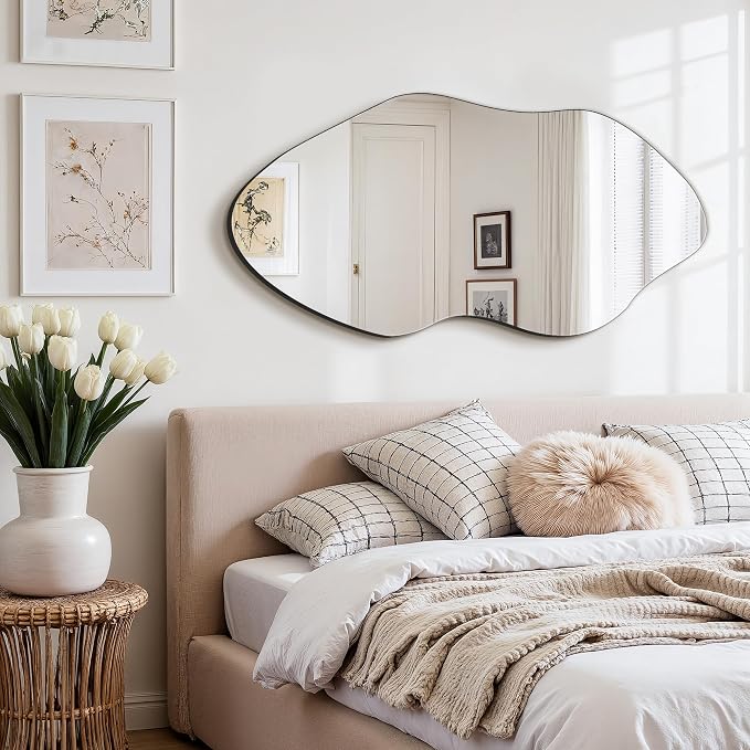 FICTOR Irregular Asymmetrical Wall Mirror, Living Room, Dining Room - Image 4