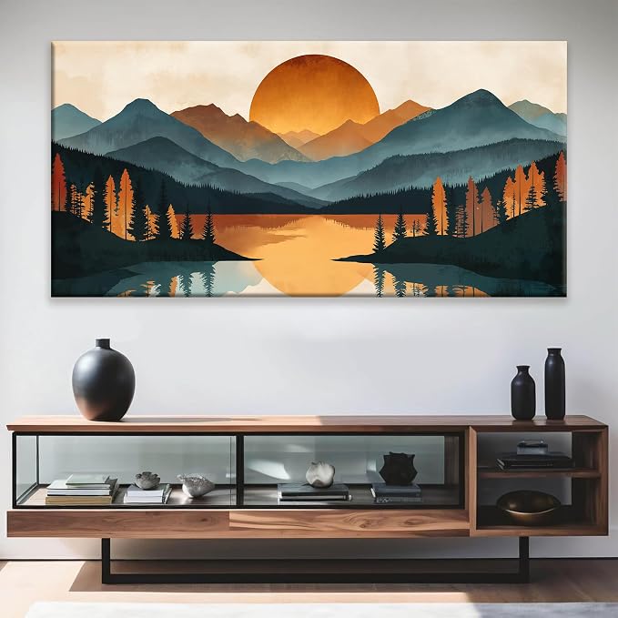 Colorful Mountain Boho Wall Art - Image 6