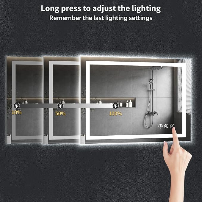 48"x30" LED Bathroom Mirror - Image 6