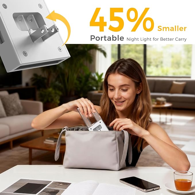 L LOHAS LED Night Light Plug in, 2 Pack Foldable Night Lights Plug into Wall - Image 4