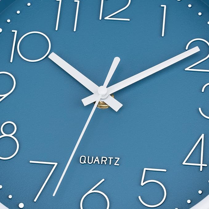 Foxtop Small 8 Inch Wall Clock Silent Non-Ticking Battery Operated Quartz Round - Image 6