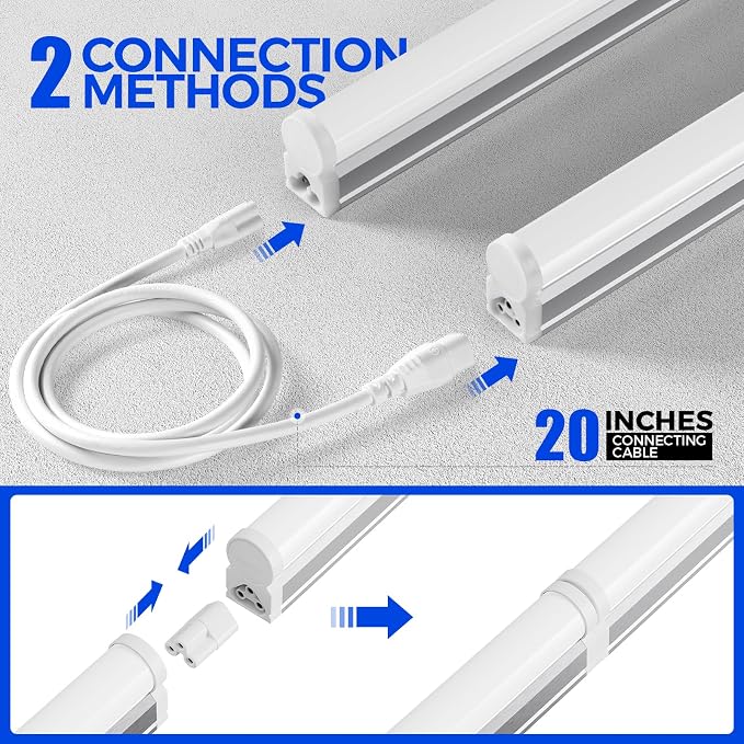 Barrina T5 LED Shop Light 2FT, Utility Shop Lights, Ceiling and Under Cabinet - Image 5
