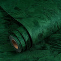Yenhome 24"X393" Green Velvet Wallpaper Stick and Peel Vintage Green Wallpaper by Yenhome