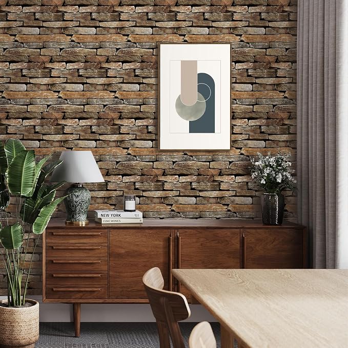 COMSTICKC 3D Faux Stone Wall Panel Peel and Stick Wall Sticker, Ultra-Light - Image 2