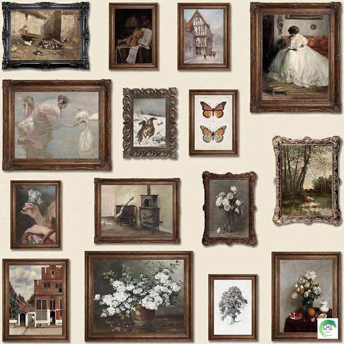 LANCHI95 15PCS Vintage European Gallery Wall Art Set, Classic French Country by LANCHI95