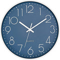 Foxtop Modern Wall Clock Silent Non Ticking Battery Operated Quartz Round Wall by Foxtop