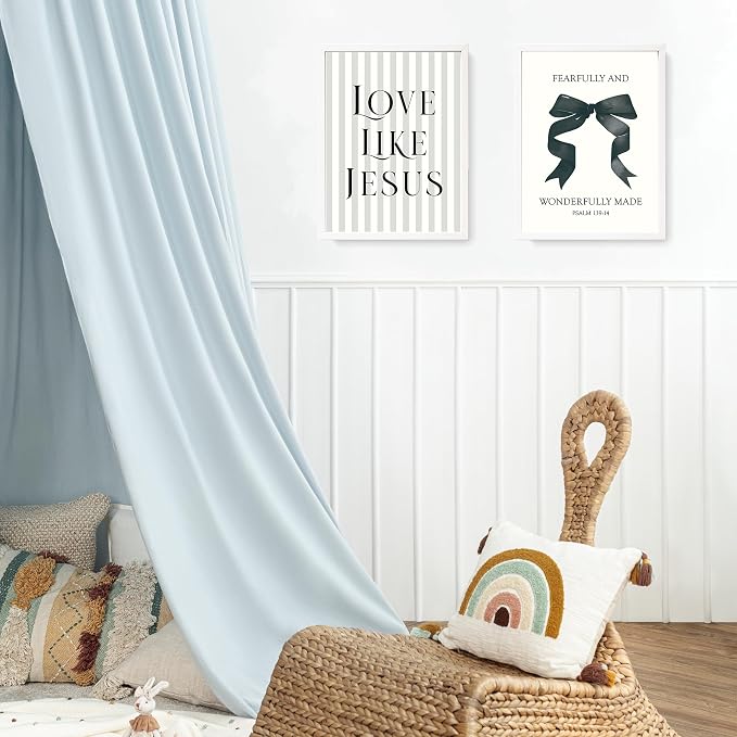 LARTSFRO Coquette Black Bow Jesus Wall Art Decor Posters, Inspirational Bible - Image 5