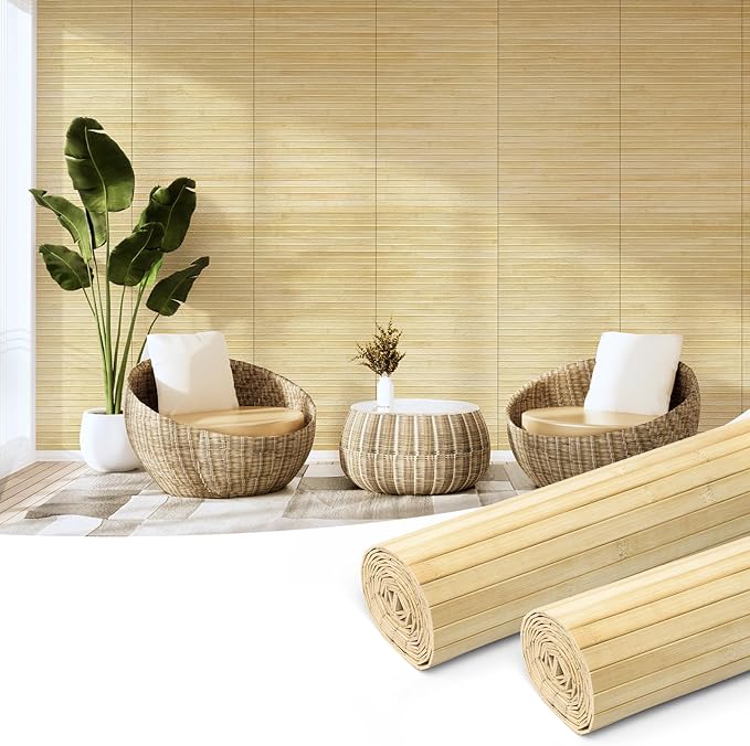 Art3d Natural Bamboo Wall Panel by Art3d