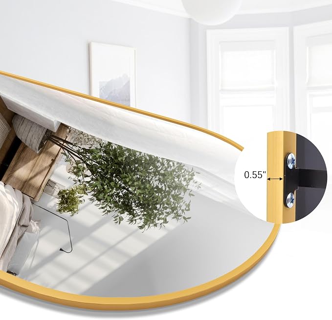 Rowjut Floor Full Length Mirror, Arched Mirrors Full Length 76"x34" - Image 5