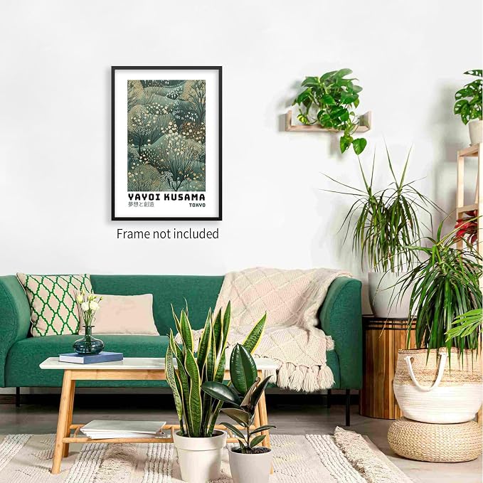 Yayoi Kusama Inspired Poster Japanese Botanical Wall Art Abstract Yayoi Kusama - Image 5