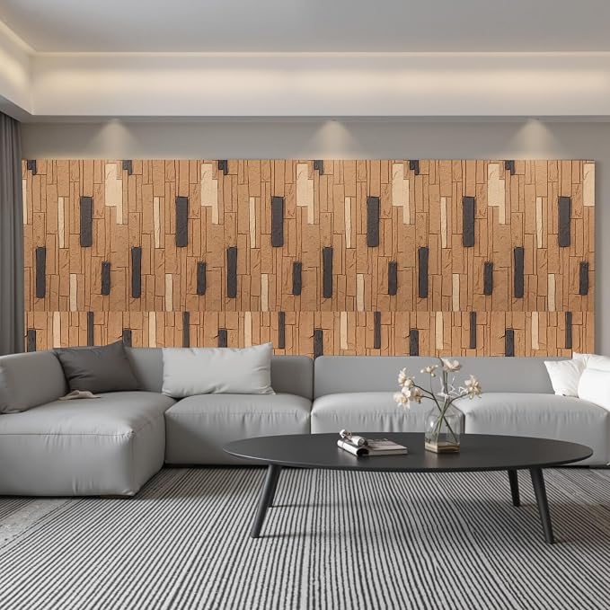 OUZUGIE 4 PCS Faux Stone Wall Panel 47.2’’ x 23.6’’ Interior Exterior Wall - Image 2