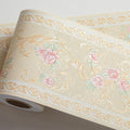 AbaBoorty Yellow Floral Wallpaper Border Decor 196"X4.1" Peel and Stick Wall by AbaBoorty