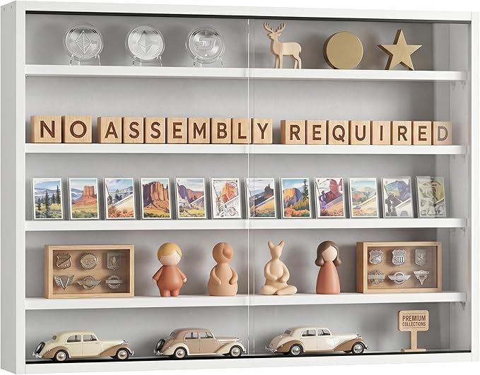 5-Tier Wall Mounted Display Cabinet, No Assembly Required Ready to Use Out of by Odjaraye