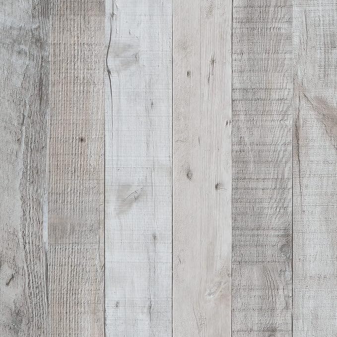 Wenmer Grey Wood Shiplap Peel and Stick Wallpaper by WENMER