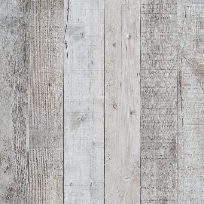 Wenmer Grey Wood Shiplap Peel and Stick Wallpaper by WENMER