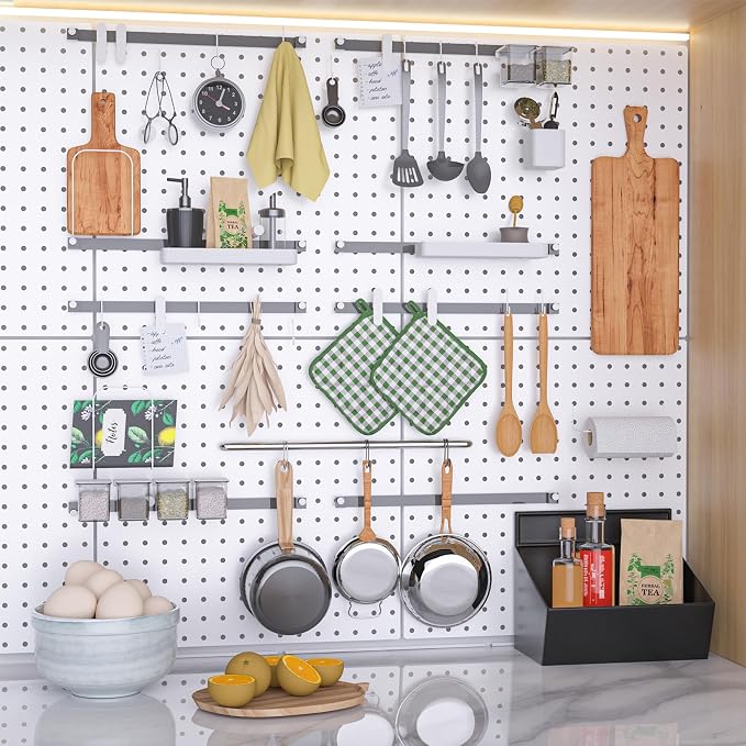 Peg Board, 16”×16”Large Heavy Duty Metal Pegboard Panels - Image 7