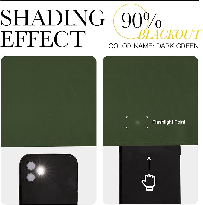 NICETOWN Dark Green Blackout Cafe Satin Curtains - Image 4