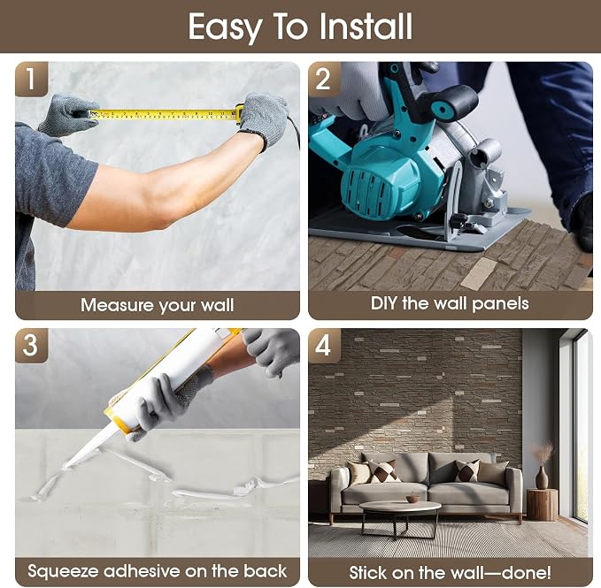 Faux Stone Brick Wall Panels, Lightweight PU Faux Rock Wall Panels, Easy DIY - Image 6