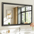Briivue 48x30 Inch Black Bathroom Mirror by Briivuemodernmirrors