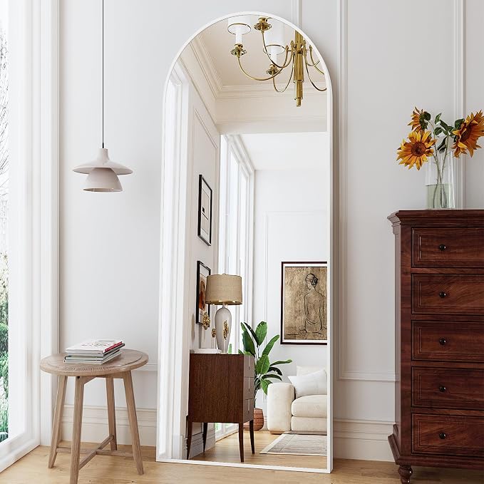 Arched Floor Mirror, Standing Mirror Hanging or Leaning, Body Mirrors - Image 7