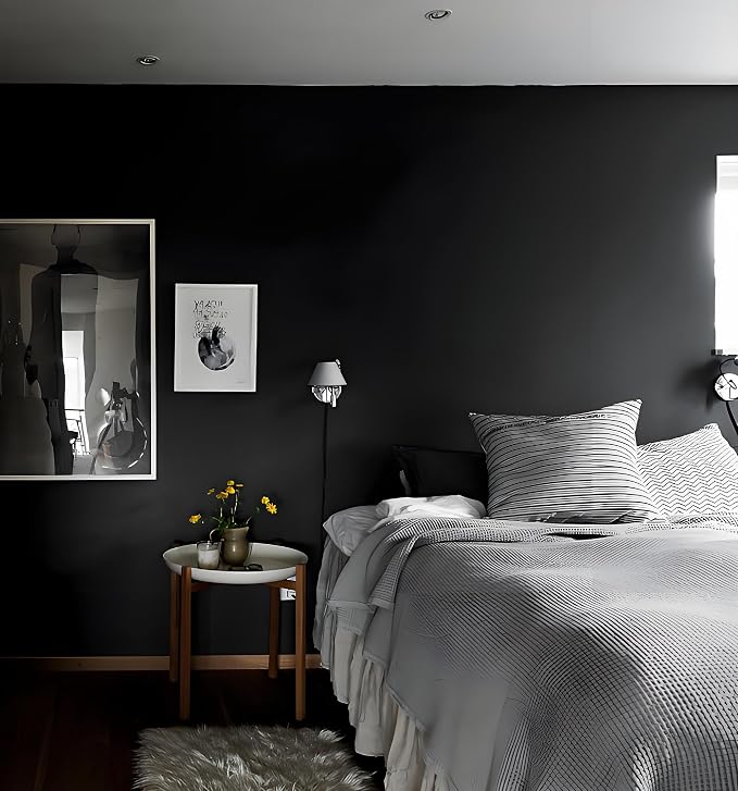 Black Peel and Stick Wallpaper Black Contact Paper Decorative Self-Adhesive - Image 4