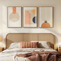 3 Piece Framed Abstract Boho Canvas Wall Art by MXART