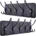 SKOLOO Rustic Wall Mounted Coat Rack: 16" Stud Spacing, Pine Real Wood Plank by SKOLOO