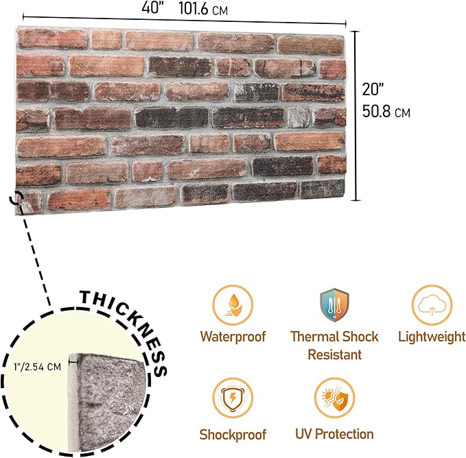 3D Faux Brick Wall Panels – Lightweight Styrofoam Cladding - Image 3