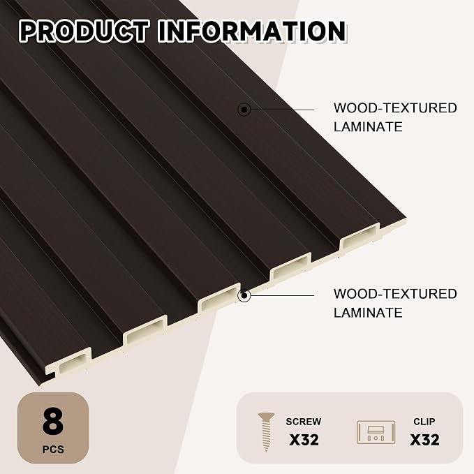 POHARE Slat Wall Paneling, Acoustic Wall Panels - Image 3