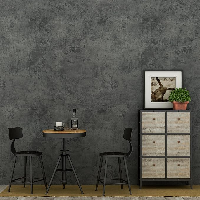 3yecao 16"×197" Extra Thick Dark Blue Grey Concrete Wallpaper Peel and Stick - Image 6