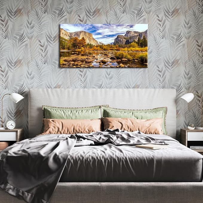 Yosemite Valley Mountain Wall Art Panorama of National Park Canvas Prints - Image 4