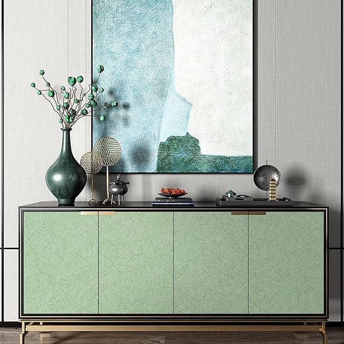 Abyssaly Green Peel and Stick Wallpaper Embossed Silk Textured Wallpaper 15.7" - Image 8