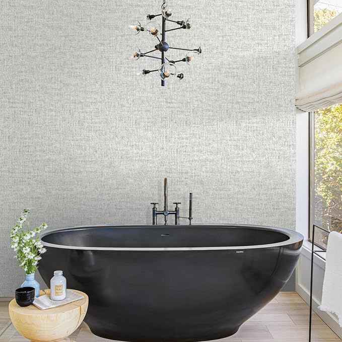 Grasscloth Peel and Stick Wallpaper, Waterproof Self Adhesive Removable Vinyl - Image 8